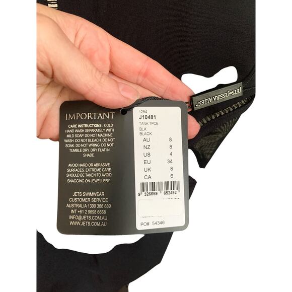 JETs‎ Swimwear Black Cutout One Piece - Women's Size 4 - Picture 6 of 7